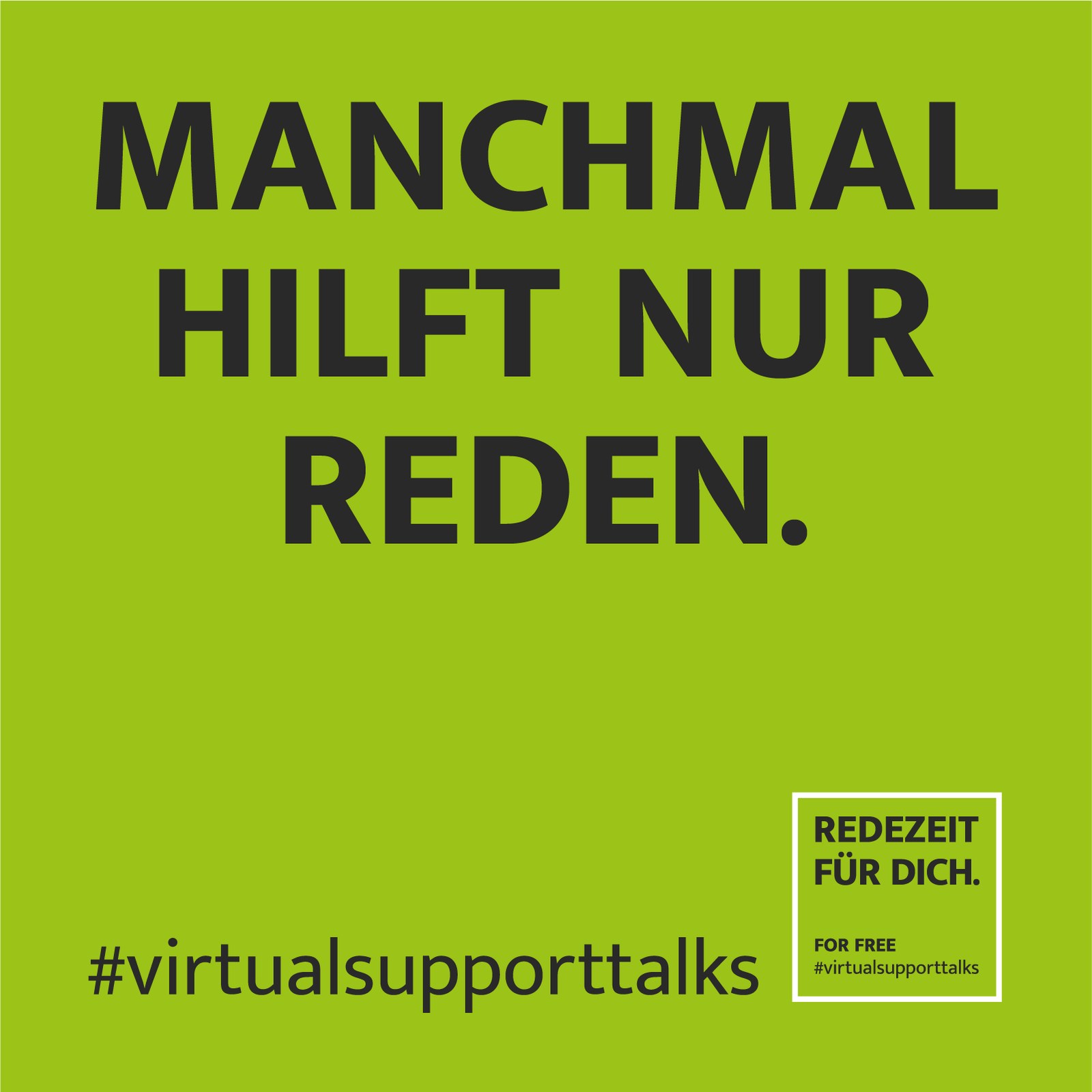 Virtual Support Talks for free Redezeit für dich