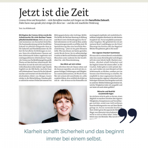 Auszug Artikel Jetzt ist die Zeit Stadtmagazin tip Berlin Nicole Forrai Potsdam